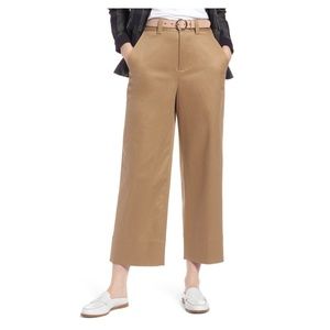 Last One! New 1901 High Waist Crop Wide Leg Pants
